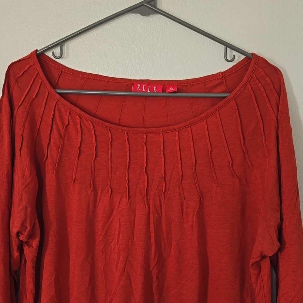 Elle | Rust Long Sleeve Top Size XL - Picture 1 of 10
